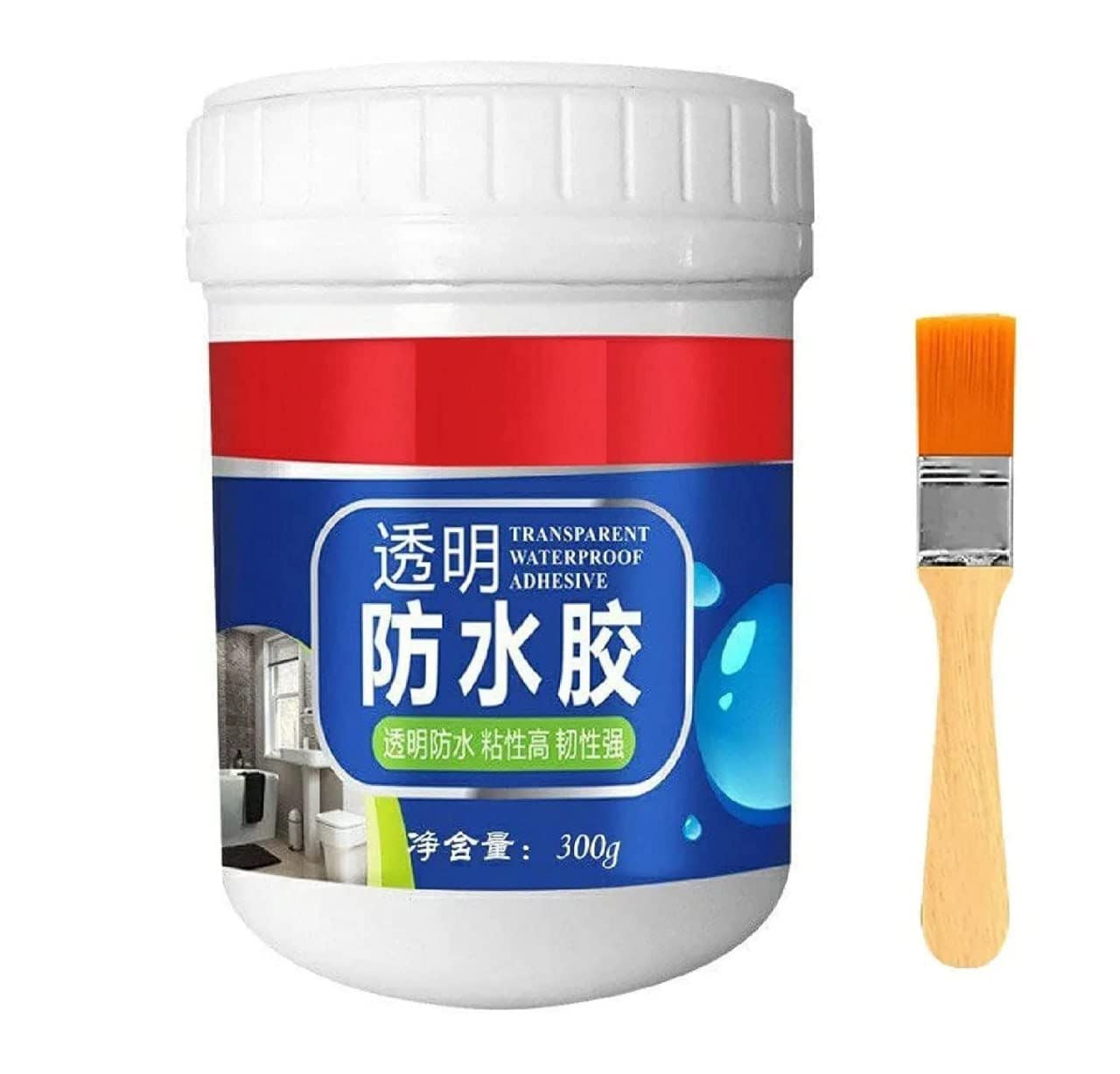 Waterproof Transparent Crack Seal Glue 300g with brush Leaking Sealant Window Crack Transparent Sealant Roof Sealant Waterproof Gel Adhesive seal cracks agent For Surface, Cement, Marble, Wood Waterproof Transparent Crack Seal Glue 300g with brush Leaking Sealant Window Crack Transparent Sealant Roof Sealant Waterproof Gel Adhesive seal cracks agent For Surface, Cement, Marble, Wood